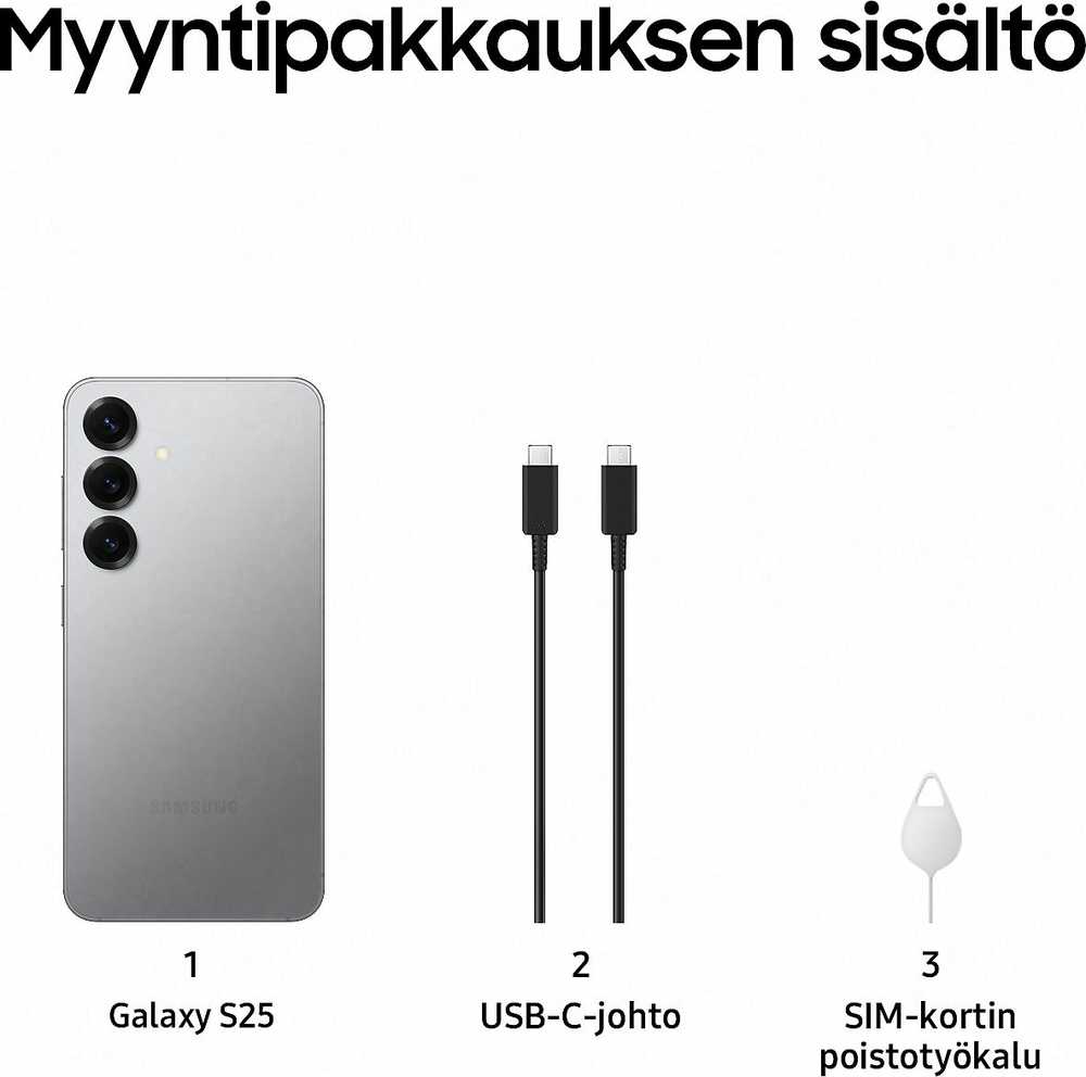Išmanusis telefonas Samsung Galaxy S25 S931 5G Dual Sim 12GB RAM 256GB – Sidabrinis Shadow