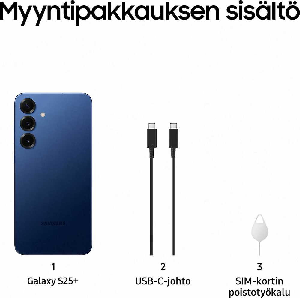 Samsung Galaxy S25+ 17 cm (6.7) Dviguba SIM jungtis Android 15 5G C tipo USB 12 GB 256 GB 4900 mAh Navy