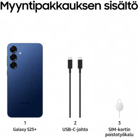 Samsung Galaxy S25+ 17 cm (6.7) Dviguba SIM jungtis Android 15 5G C tipo USB 12 GB 256 GB 4900 mAh Navy