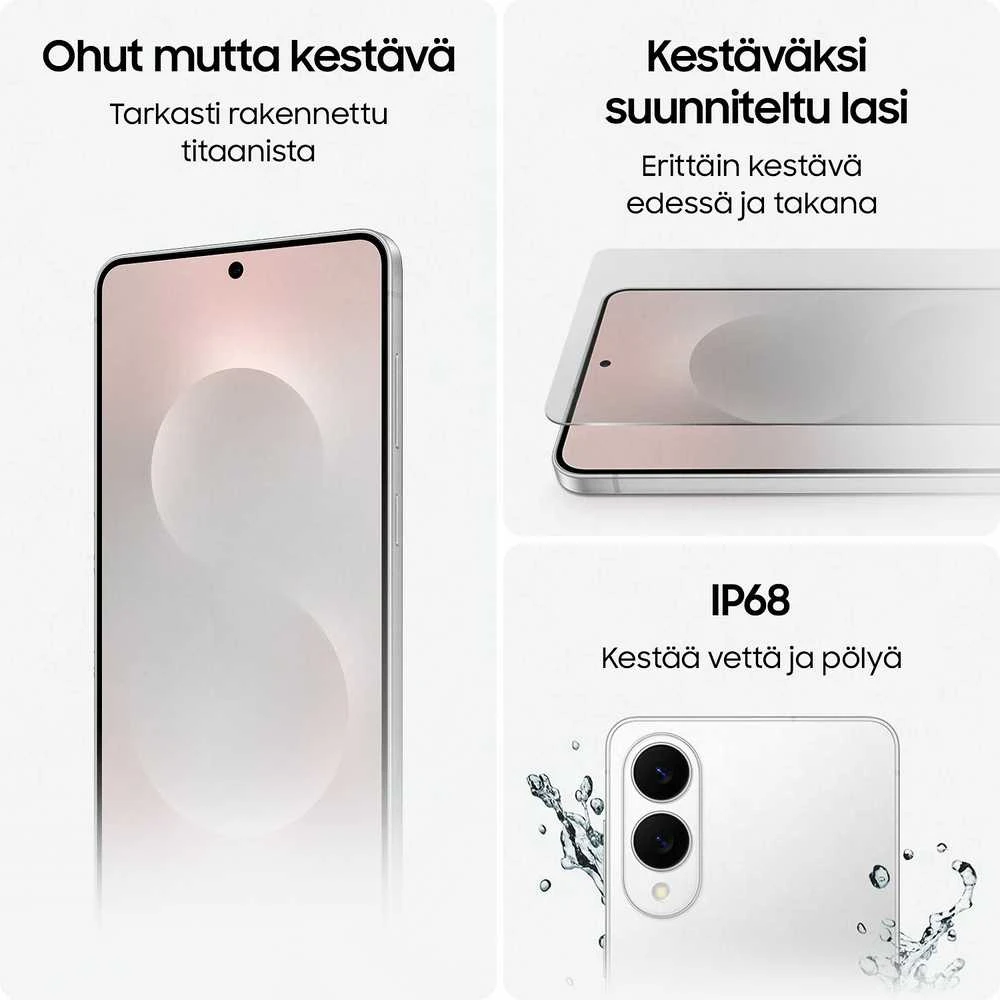 Išmanusis telefonas Samsung Galaxy S25 Edge S937 5G Dual Sim 12GB RAM 256GB – Titanium Sidabrinis
