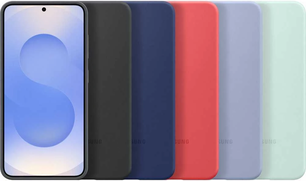 Samsung Galaxy S25 silikoninis dėklas su šviesa Mėlyna
