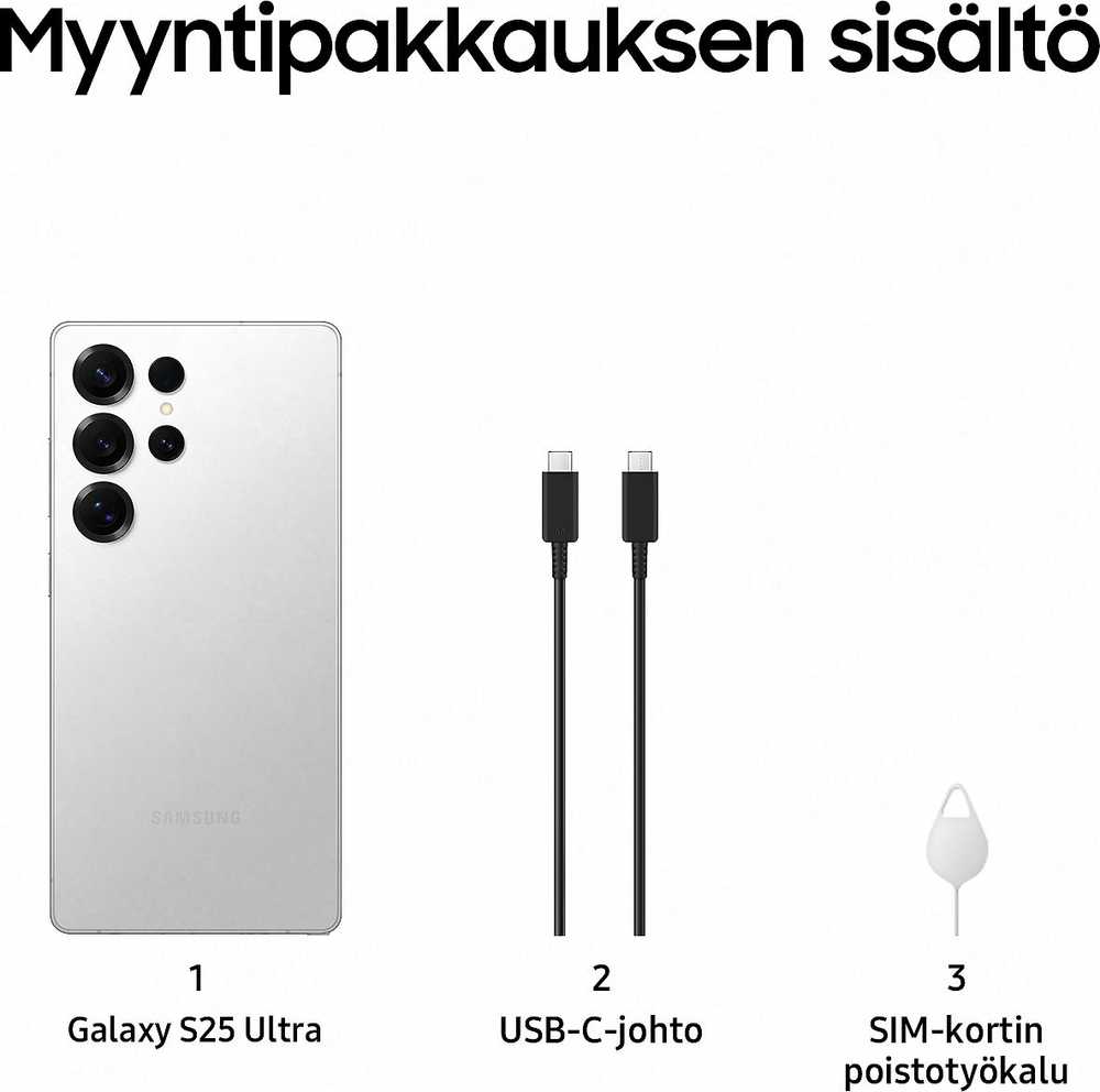 Išmanusis telefonas Samsung Galaxy S25 Ultra S938 5G Dual Sim 12GB RAM 512GB - Titanium Whitesilver