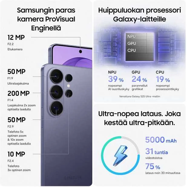 Tel. Samsung Galaxy S26 Ultra 12/512GB Violet DE
