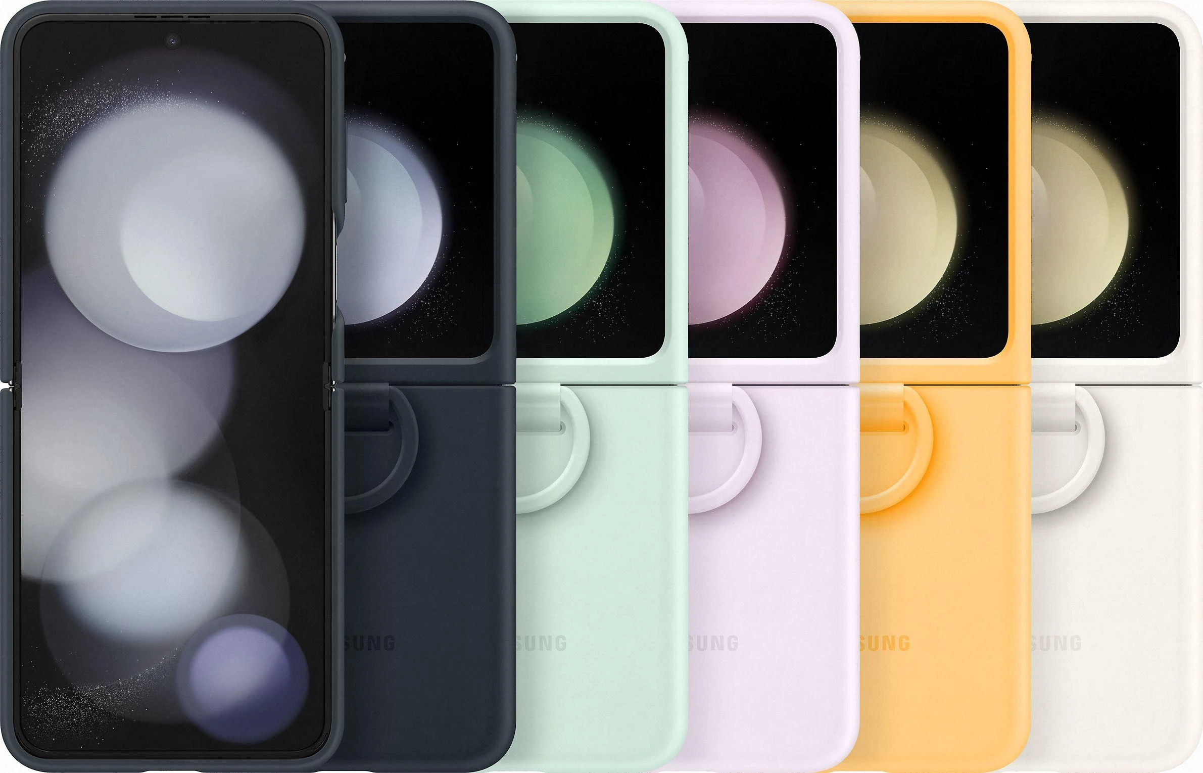 „Samsung Galaxy Flip5“ silikoninis dangtelis su „Indigo“ žiedu