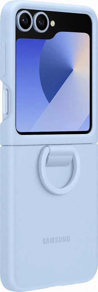 Samsung Galaxy Flip6/Flip7 FE Silikoninis dėklas with Ring Mėlyna