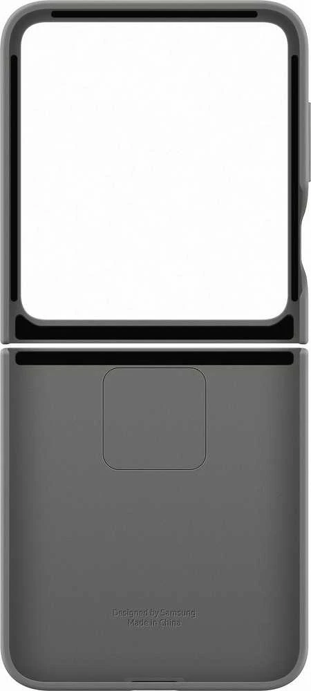 Samsung Galaxy Flip6 Silikoninis dėklas with Ring Gray