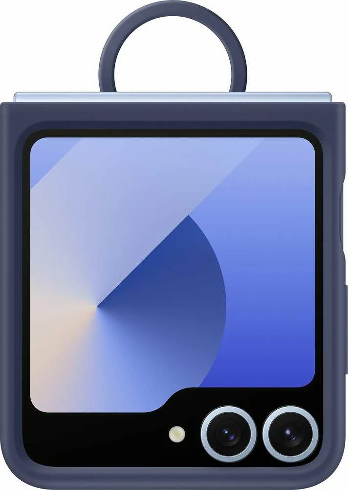 Samsung Galaxy Flip6 Silikoninis dėklas with Ring Navy