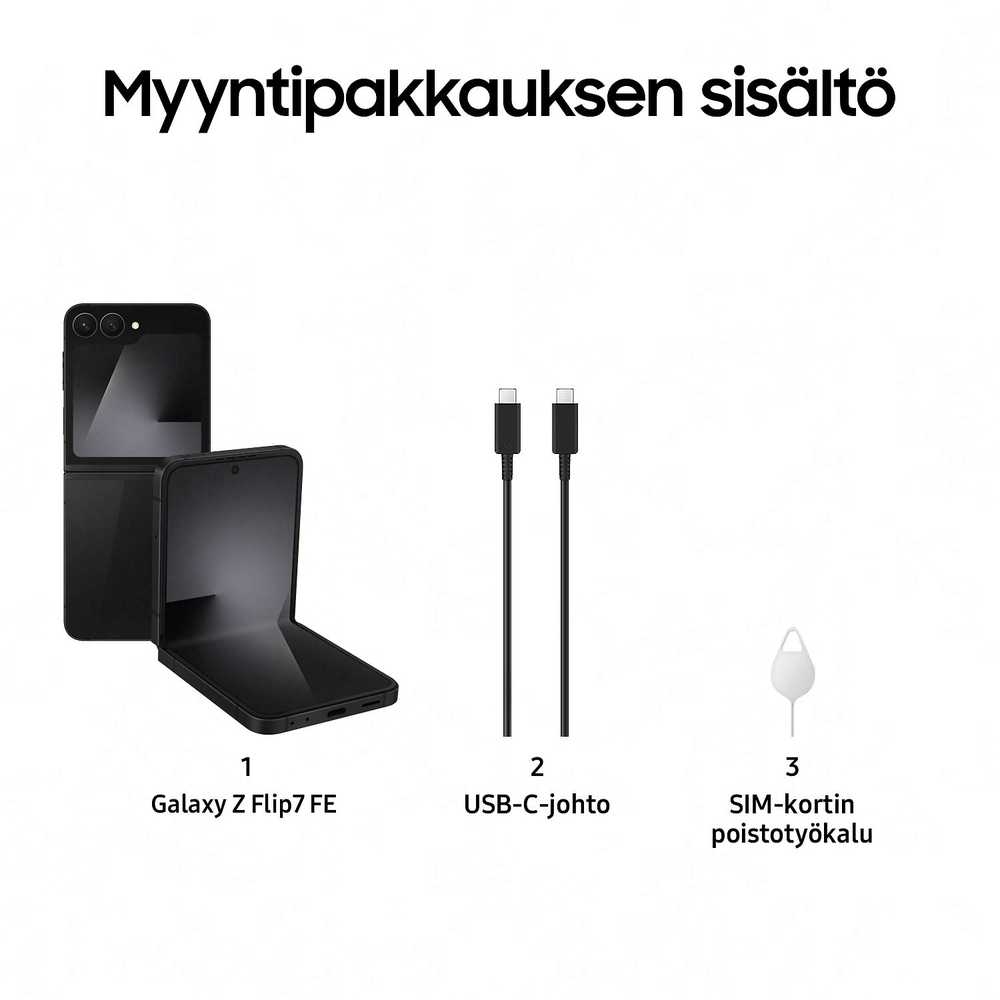 Samsung Išmanusis telefonas amsung Galaxy Z Flip7 FE F761B 5G Dual Sim 8GB RAM 128GB - Juodas