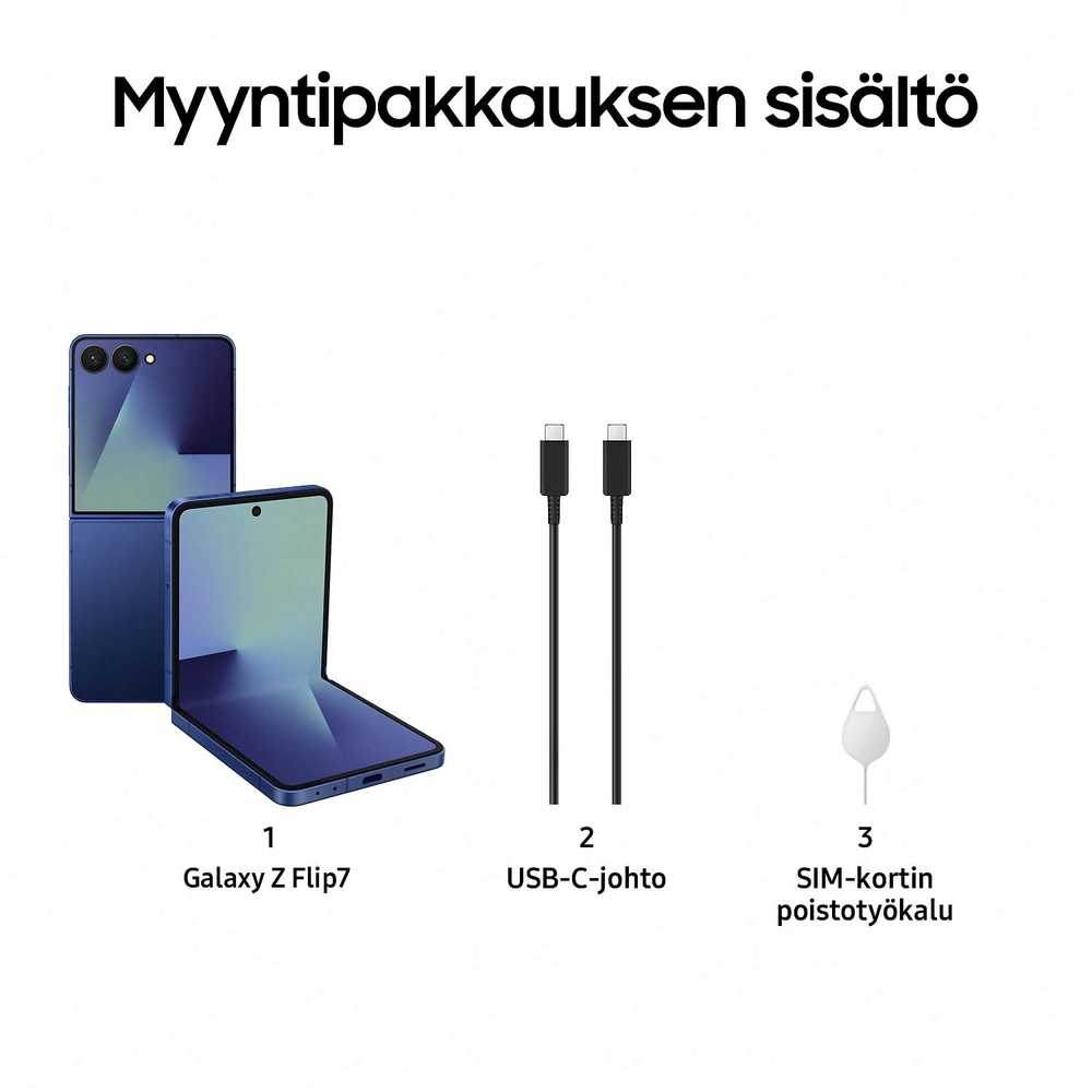 Samsung Galaxy Z Flip7 F766B 5G Dual Sim 12GB RAM 256GB – Mėlyna Shadow