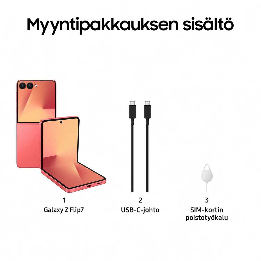 Išmanusis telefonas Samsung Galaxy Z Flip7 5G 12/512GB Koralowy (SM-F766BZRHEUB)