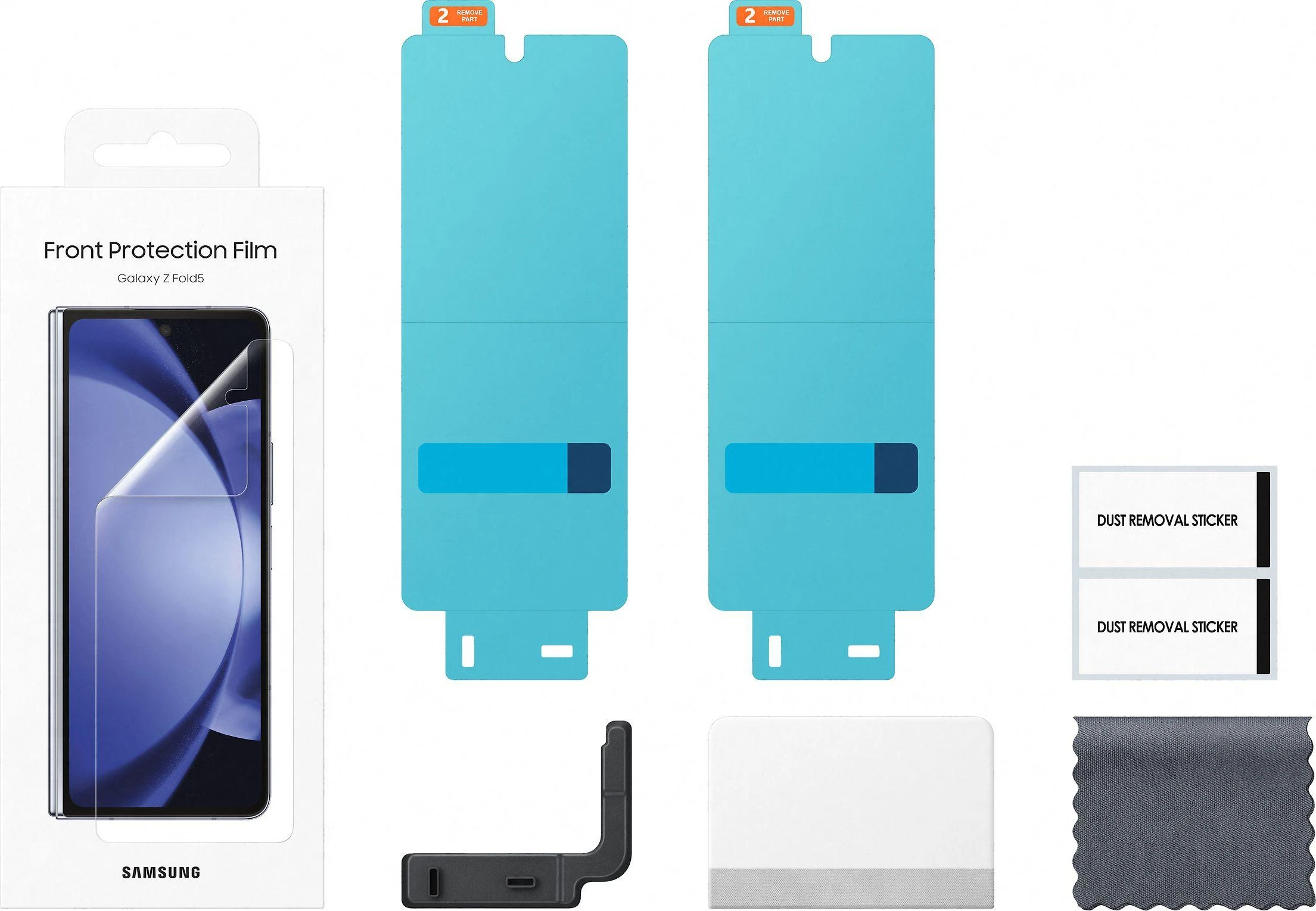 UF946CTE priekinė apsauginė plėvelė, skirta Samsung Galaxy Fold 5, skaidri (skaidri)