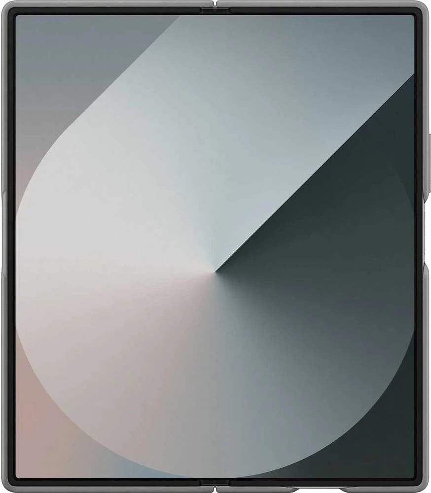 Dėklas Samsung Galaxy Fold6 stovimas dangtelis su pilku dirželiu