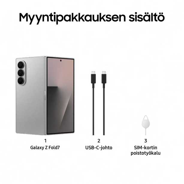 Išmanusis telefonas Samsung F966 Galaxy Z Fold 7 5G 12GB/512GB Sidabrinis Shadow