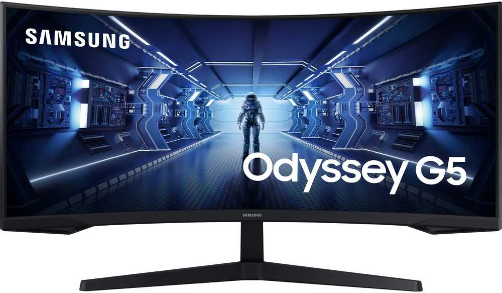 Monitorius SAMSUNG Odyssey G5 G55T 34 colių UWQHD VA 165Hz 250cd/m2 2500:1 DisplayPort