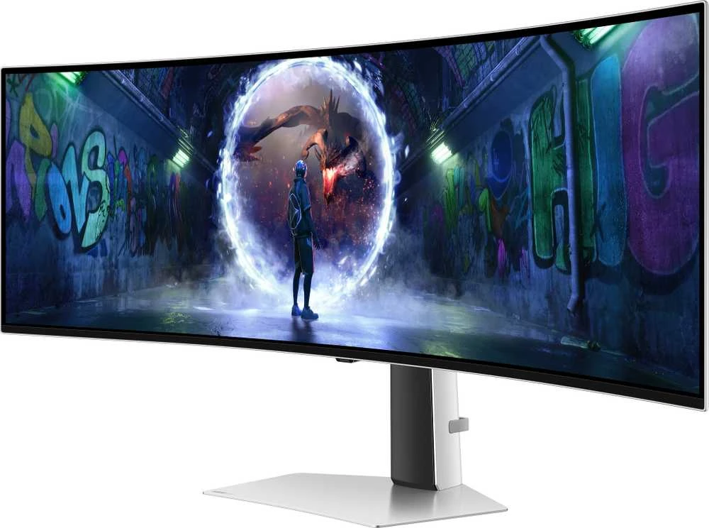 Monitorius Samsung | LS49DG934SUXEN Odyssey G9 G93SD | 49 " | OLED | DQHD | 32:9 | 240 Hz | 0.03 ms | 5120 x 1440 pikselių | 250 cd/m² | HDMI jungtys quantity 1 | Sidabrinis