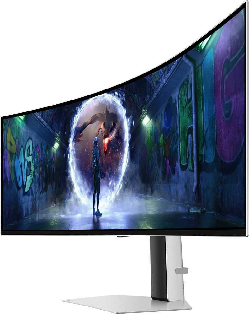Monitorius Samsung | LS49DG934SUXEN Odyssey G9 G93SD | 49 " | OLED | DQHD | 32:9 | 240 Hz | 0.03 ms | 5120 x 1440 pikselių | 250 cd/m² | HDMI jungtys quantity 1 | Sidabrinis