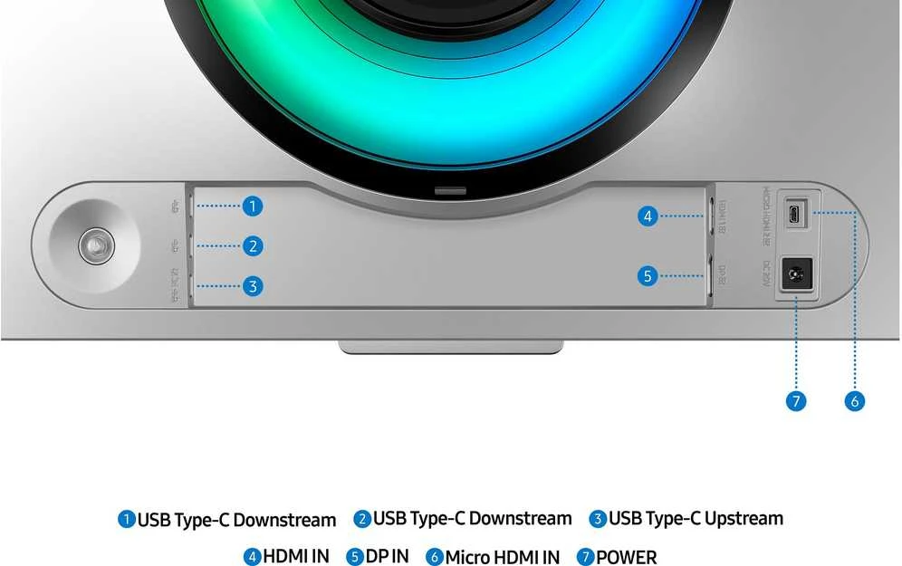 Monitorius Samsung | LS49DG950SUXEN Odyssey G9 G95SD | 49 " | OLED | DQHD | 32:9 | 240 Hz | 5120 x 1440 pikselių | 250 cd/m² | HDMI jungtys quantity 1 | Sidabrinis