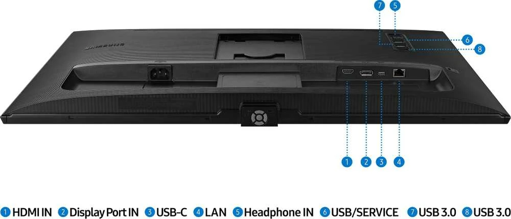 Monitorius Samsung S80PB LED ekranas 68,6 cm (27 colių) 3840 x 2160 pikselių 4K Ultra HD Juodas