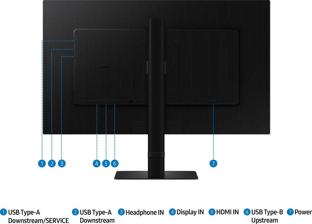 Monitorius Samsung LS27D804EEUXXE, 68.6 cm (27"), 3840 x 2160 pikselių, 4K Ultra HD, 5 ms, Juodas