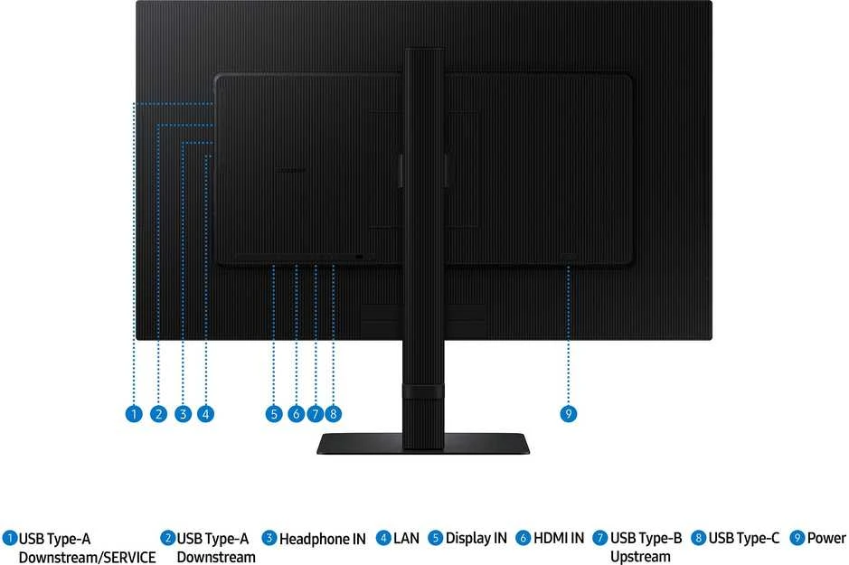 Monitorius Samsung LS27D804UEUXXE, 68.6 cm (27"), 3840 x 2160 pikselių, 4K Ultra HD, 5 ms, Juodas
