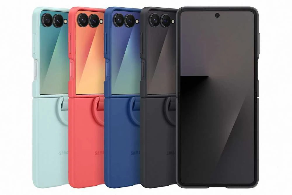 Dėklas PF766TNEGWW Ring Case (Silicone) Samsung Galaxy Flip7, Mėlyna