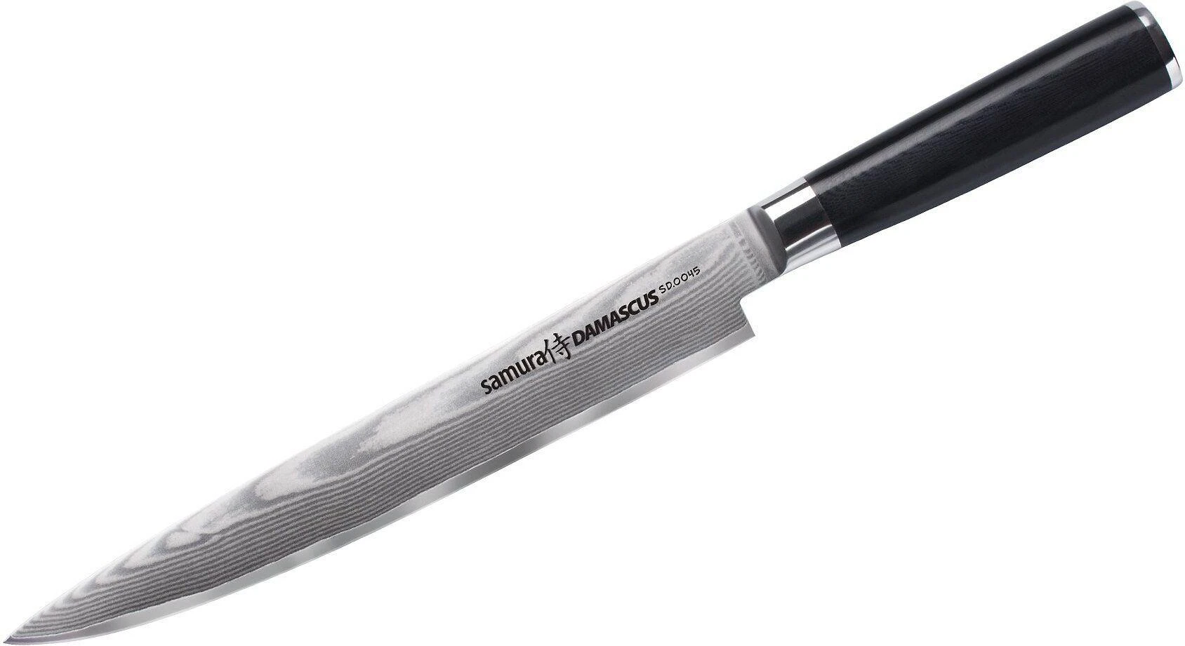 Samura DAMASCUS Universalus virtuvės pjaustymo peilis 230 mm iš AUS 10 Damasko plieno 61 HRC (67 sluoksniai)