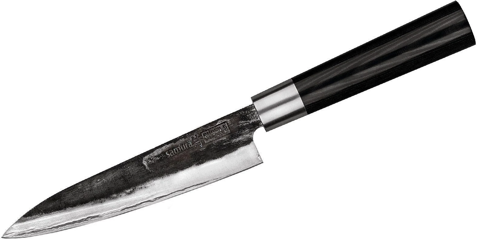 Samura SUPER 5 Universalus virtuvinis peilis 6,4"/162mm iš AUS 10 Damasko plieno 60 HRC (5 sluoksniai)