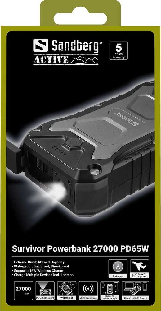 Sandberg Survivor Powerbank 27000 PD65W