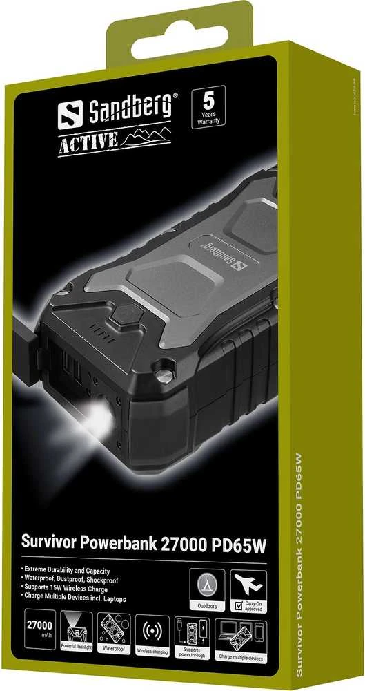 Sandberg Survivor Powerbank 27000 PD65W
