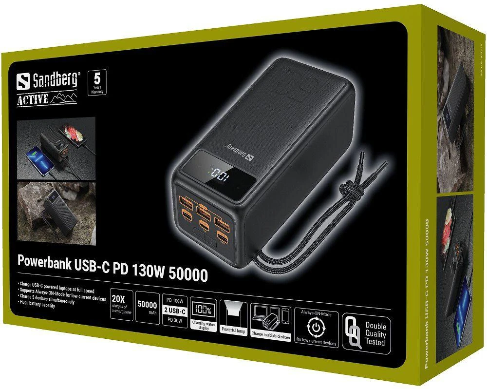 Sandberg Powerbank USB-C PD 130W 50000