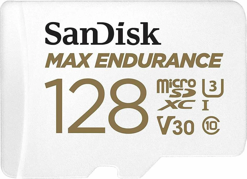 SanDisk Max Endurance 128GB kortelė stambiu planu