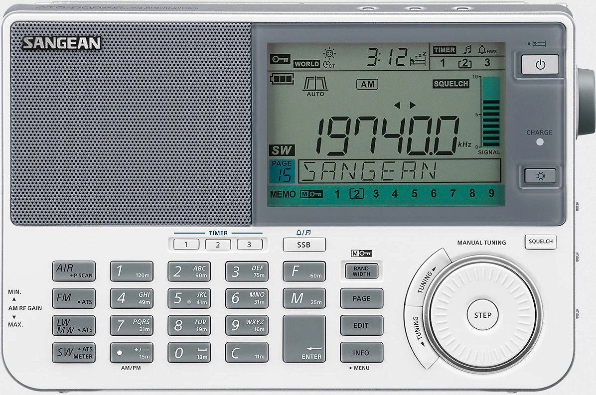 Sangean ATS-909 X2 pasaulinis radijas, baltas