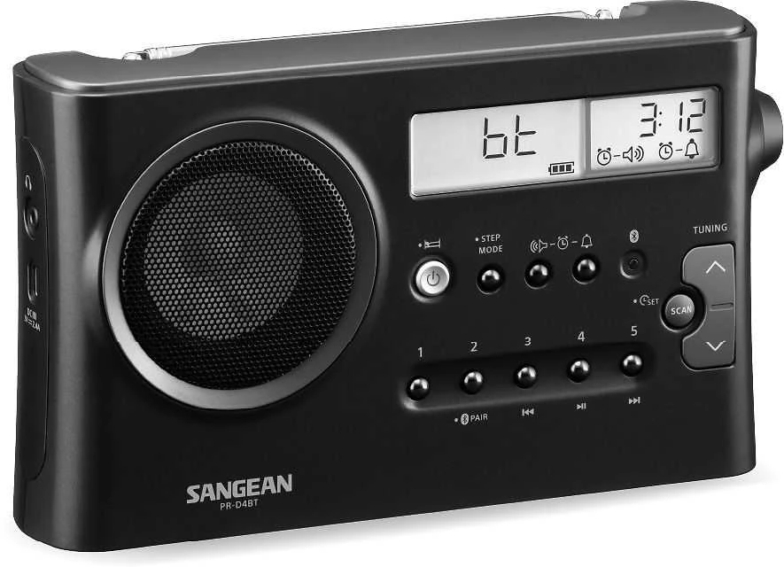 Sangean PR-D4BT AM/FM stalinis radijas, Bluetooth, tamsiai pilka