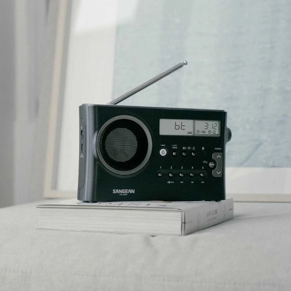 Sangean PR-D4BT AM/FM stalinis radijas, Bluetooth, tamsiai pilka