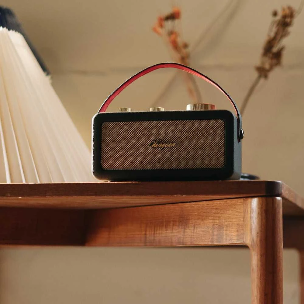 „Sangean RA-101“ nešiojama „Bluetooth“ kolonėlė, juoda-auksinė