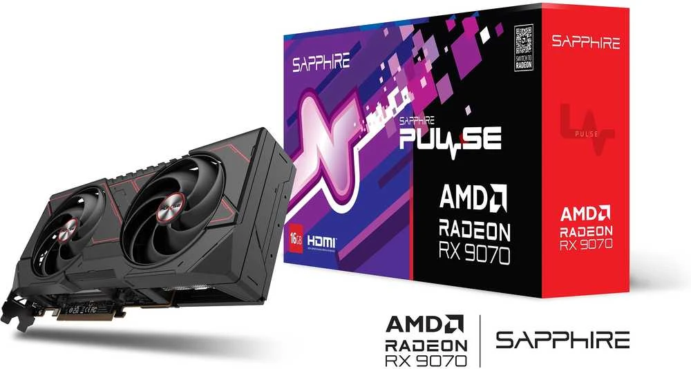 Vaizdo plokštė Sapphire PULSE AMD Radeon™ RX 9070 GPU