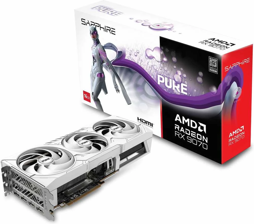 Vaizdo plokštė Sapphire PURE Radeon RX 9070 AMD 16 GB GDDR6