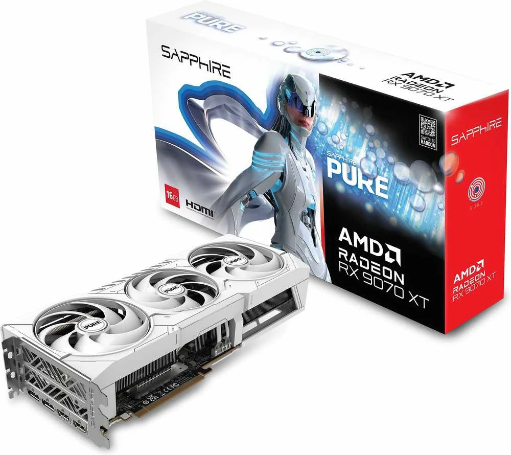 Sapphire Radeon RX 9070 XT Pure 16GB GDDR6 vaizdo plokštė