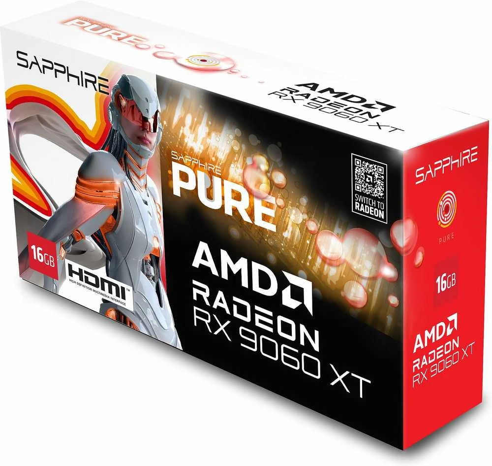 Vaizdo plokštė SAPPHIRE RX 9060 XT GAMING OC 16GB