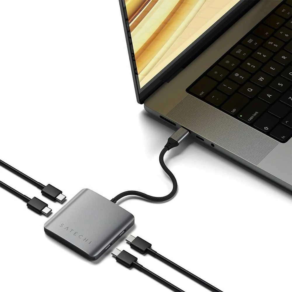SATECHI 4 prievadų USB-C šakotuvas su PD