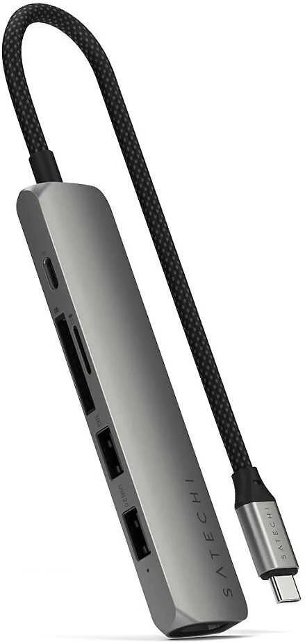 Satechi 6-in-1 adapteris šoninis vaizdas