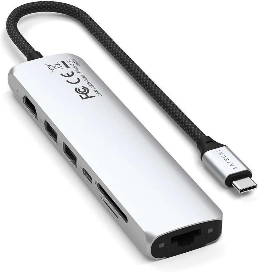 Satechi 7-in-1 adapteris su RJ45 ir USB-C jungtimi