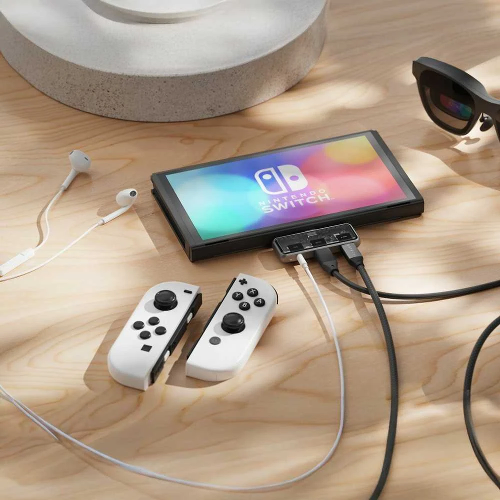 Adapteris ŠAKOTĖ 3in1 USB C Satechi Mobile XR ST-HXRAJM erškėčiai pilka