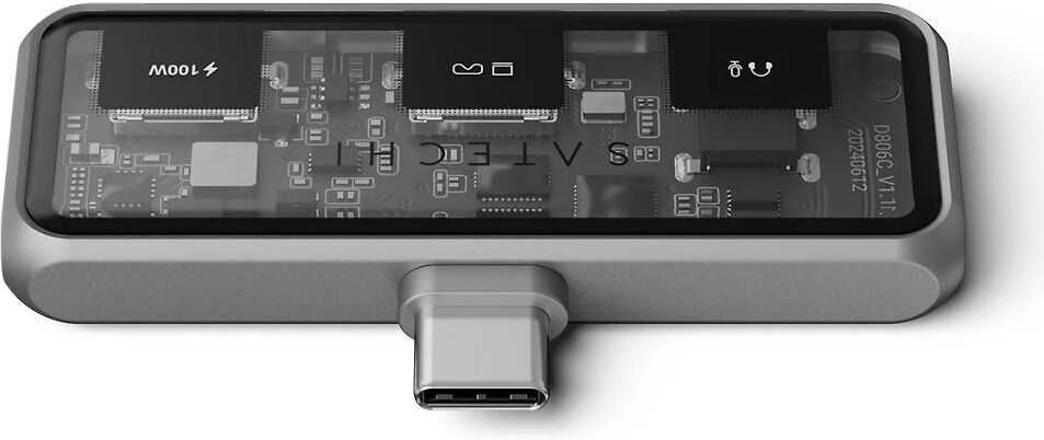 Adapteris ŠAKOTĖ 3in1 USB C Satechi Mobile XR ST-HXRAJM erškėčiai pilka