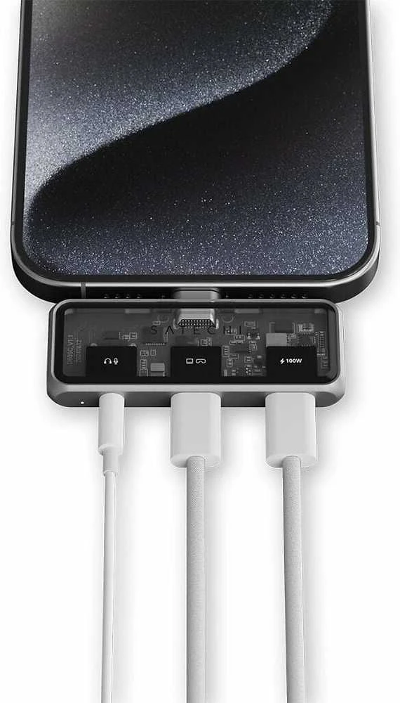 Adapteris ŠAKOTĖ 3in1 USB C Satechi Mobile XR ST-HXRAJM erškėčiai pilka