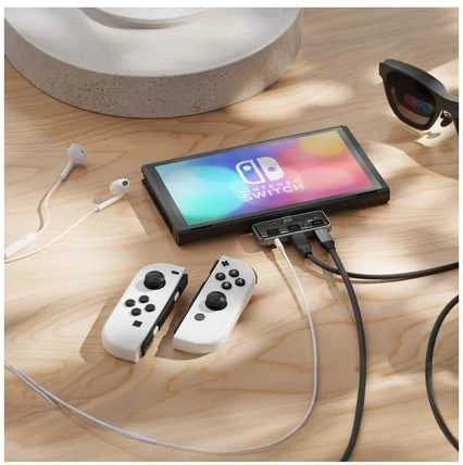 Adapteris ŠAKOTĖ 3in1 USB C Satechi Mobile XR ST-HXRAJM erškėčiai pilka