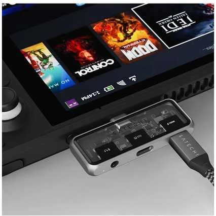 Adapteris ŠAKOTĖ 3in1 USB C Satechi Mobile XR ST-HXRAJM erškėčiai pilka