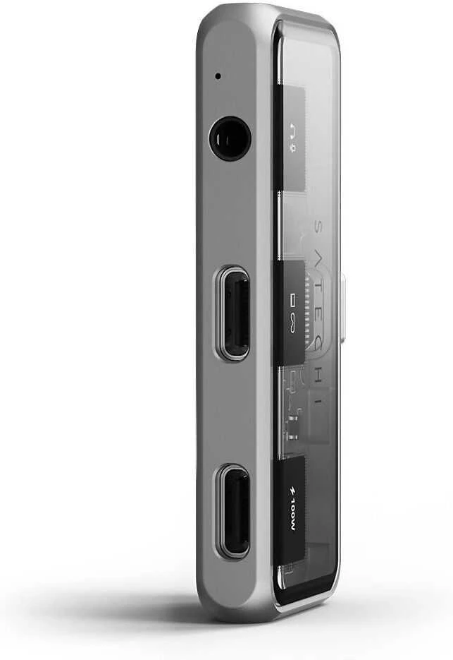 Adapteris ŠAKOTĖ 3in1 USB C Satechi Mobile XR ST-HXRAJM erškėčiai pilka