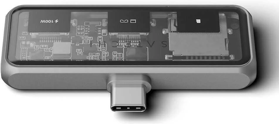 Adapteris ŠAKOTUVAS 3in1 USB C Satechi Mobile XR ST-HXRSDM erškėčiai pilka