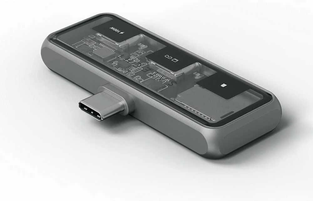 Adapteris ŠAKOTUVAS 3in1 USB C Satechi Mobile XR ST-HXRSDM erškėčiai pilka